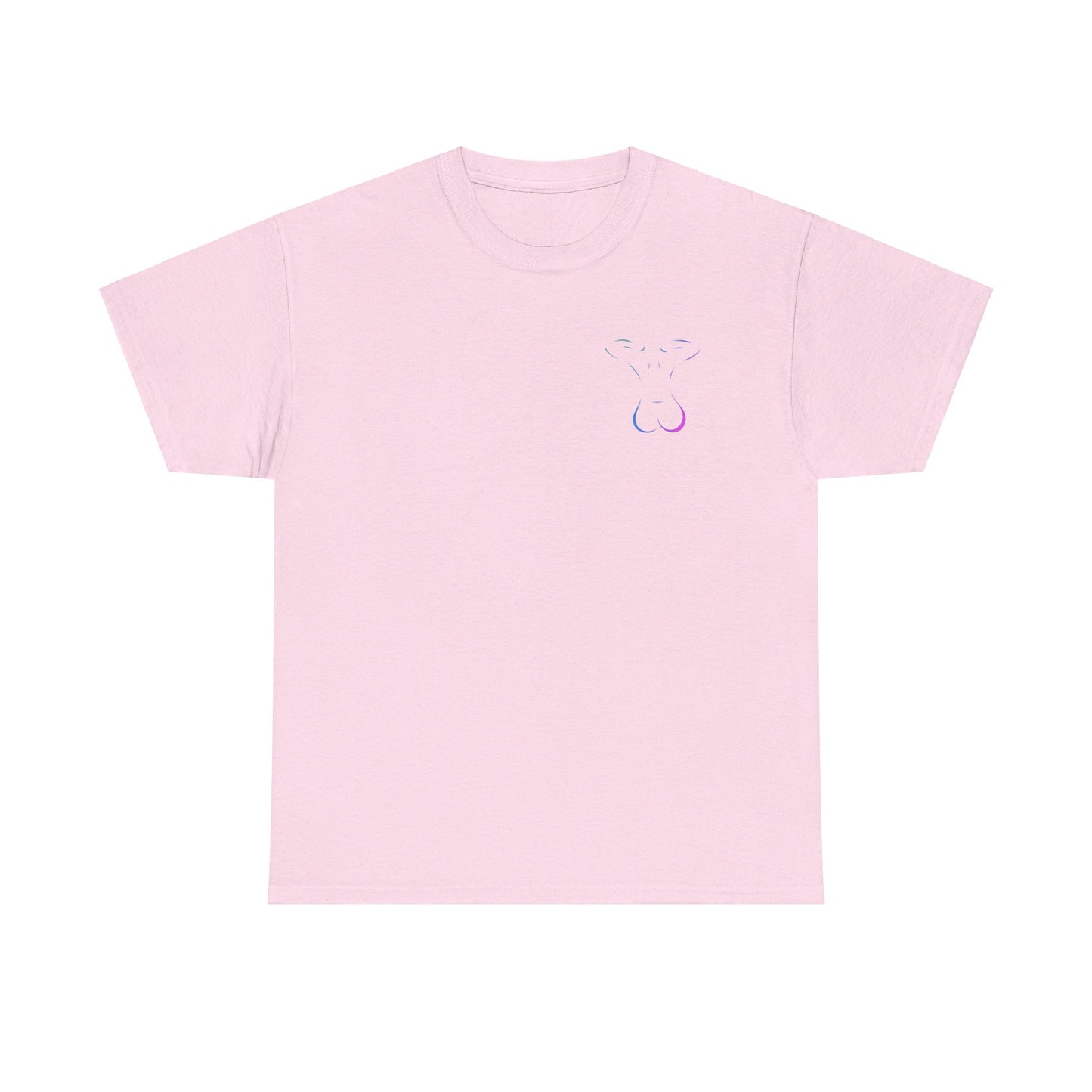 Workout Tee- Blue & Pink